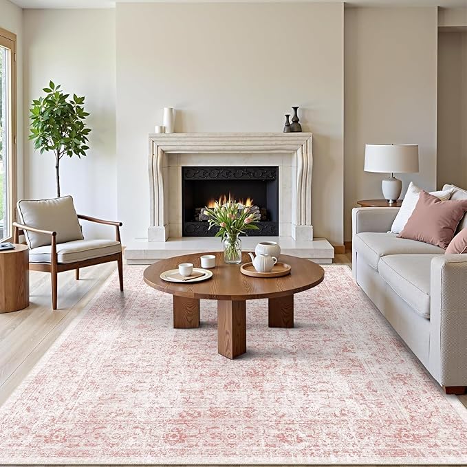 4x6 Rug, Small Area Rug for Living Room, Machine Washable Non-Slip Throw Rug - Image 2