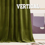RYB HOME Velvet Curtains 102 inches Long, Back Tab Room Darkening Noise - Image 6
