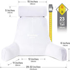 Husband Pillow Medium Aspen Edition White Dandelion, Sit Up Reading & Bed Rest - Image 2