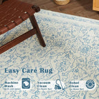 jinchan Hallway Runner Rug 2x8 Washable Kitchen Flora Faux Wool Non-Slip - Image 5