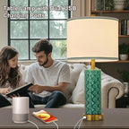 Set of 2 Table Lamp for Living Room Bedroom Farmhouse - Image 2