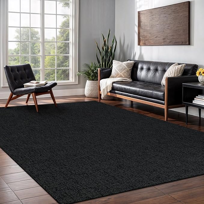 Easy Jute Rug 5x7 Indoor Outdoor Natural Rugs Solid Fiber Rug Woven Area Rug by LenaRug