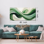 JuhaiArt Green Wall Art for Bedroom White Wall Decor 24"x 48" in Wall Paintings - Image 6