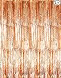 GOER 3.2 ft x 8.2 ft Metallic Tinsel Foil Fringe Curtains, Party Streamer by GOER