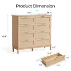 LINSY HOME Rattan Dresser for Bedroom - Image 2