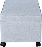 Adeco 17.5" Square Fabric Ottoman by Adeco