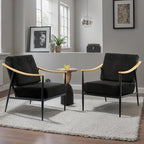 Modern Accent Chair for Living Room Bedroom Mid Century Arm Chair Upholstered - Image 9