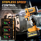 Cordless Impact Wrench 1/2 Inch, 1200N·m Brushless High Torque Impact Gun - Image 3