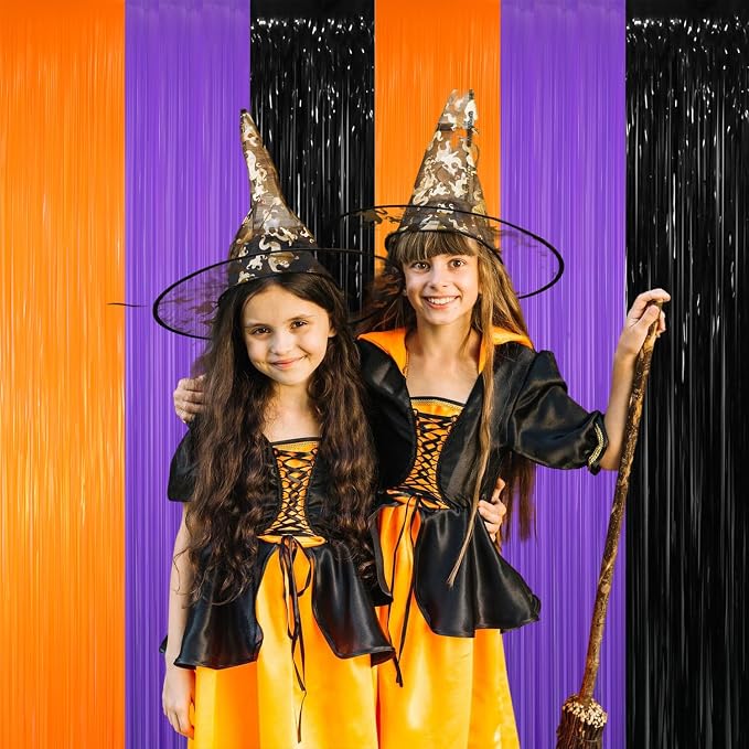 GOER 3.2 ft x 8.2 ft Metallic Tinsel Foil Fringe Party Backdrop - Image 6