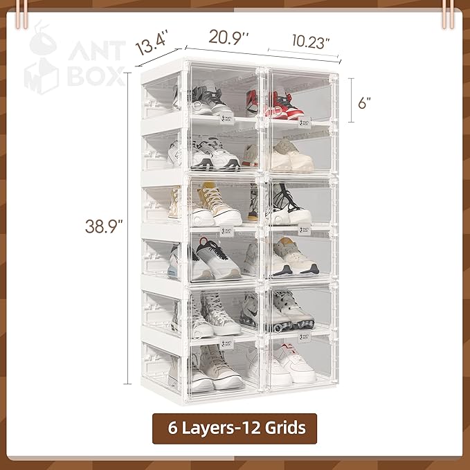 ANTBOX Foldable Shoe Rack, Shoe Organizers - Image 3