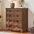 Farmhouse 5 Drawer Dresser for Bedroom, 33.2" Tall Small Dressers & Chest of by Joaxswe