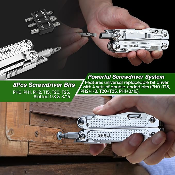 SHALL Multi Tool, 18-in-1 Multitool Pliers, Stainless Steel Multi-tool Pocket - Image 4