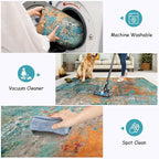 Lahome Modern Abstract Area Rugs 9x12 Living Room Rug, Washable Rugs - Image 3
