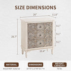 COSIEST Bedside Table Set of 2, Wood Nightstand 3 Drawers, Farmhouse End Table - Image 3