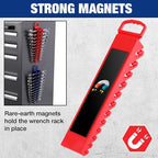 WORKPRO 2-Pack Magnetic Wrench Organizer, 12-Piece Gripper Wrench Holder - Image 3