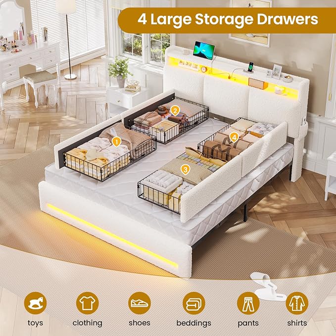 VIAGDO Full Size Bed Frame - Image 6