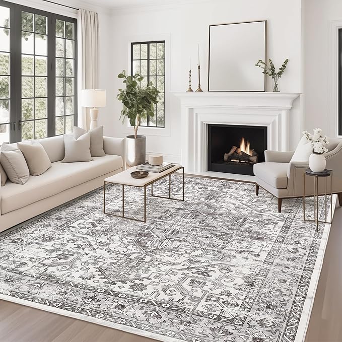 zesthome 8x10 Area Rugs for Living Room, Non-Slip Backing Washable Rugs by Zesthome