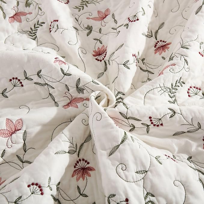 MarCielo 3-Piece 100% Cotton Oversized Bedspread Lightweight Quilt Coverlet - Image 7