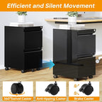 2 Drawer File Cabinet On Wheels Mobile Cabinet - Image 6