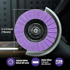 5-Pack 4.5" x 7/8" Ceramic Flap Disc, 60 Grit, Bevel Type #29, Premium - Image 2