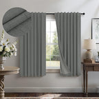 Linen Textured Black Out Blinds by Pitalk