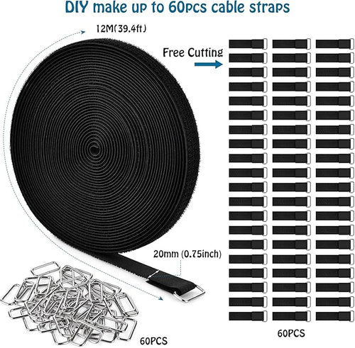 0.75" x39.4ft Hook and Loop Straps - Image 2