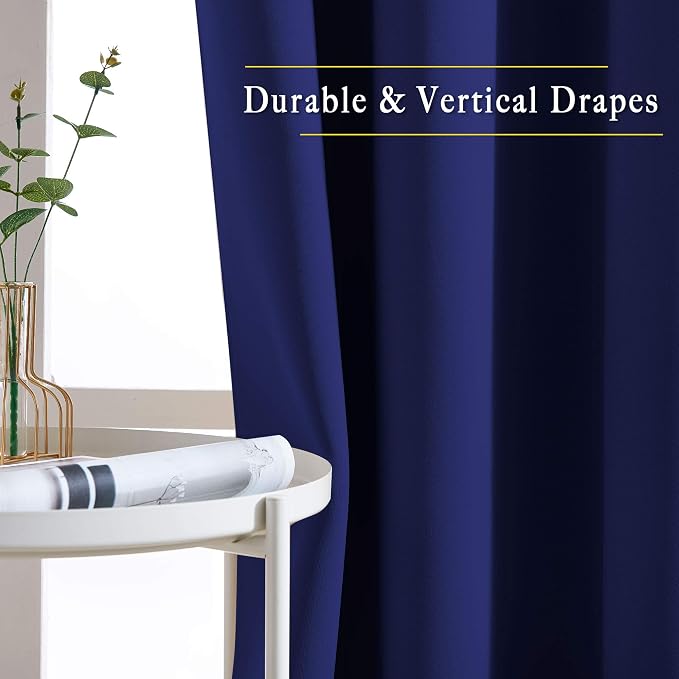 NICETOWN Blackout Living Room Curtains Extra Wide, Triple Weave Grommet Top - Image 5