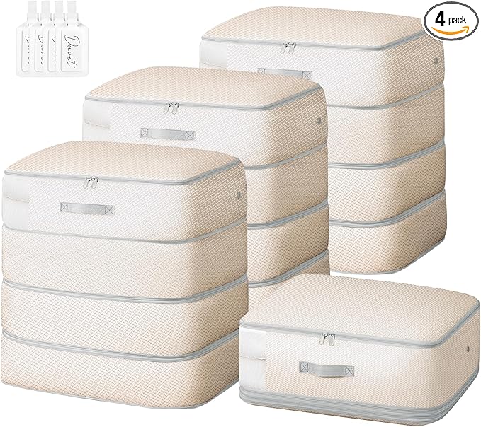 Comforter Storage Bag - 130L Large Capacity Blanket Storage Bags 4-Layer Ultra by EasortmPackingCubes