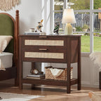 LEYAOYAO 31.5" Wide Rattan Night Stand - Image 8