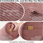 Long Pillow for Bed – Corduroy Round Bolster Pillow for Adults, Decorative Body - Image 4