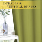 NICETOWN Fresh Green Blackout Curtains 72 inches Long, Grommet Privacy Window - Image 4