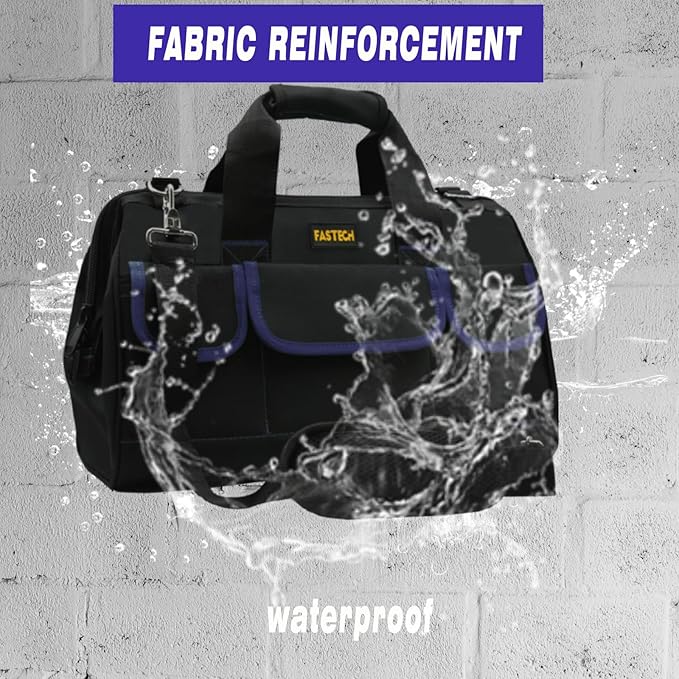 18 Inch Tool Bag, Waterproof Wide Mouth Tool Kit, Heavy Duty Tool Bag Organizer - Image 6