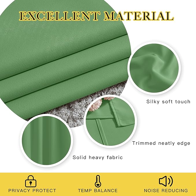 NICETOWN Blackout Curtains for Sliding Glass Door Room Divider Noise Reduce - Image 3