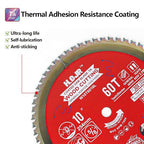2-Pack 10" 60T & 90T 5/8" Arbor Woodworking Circular Saw Blade, - Image 5