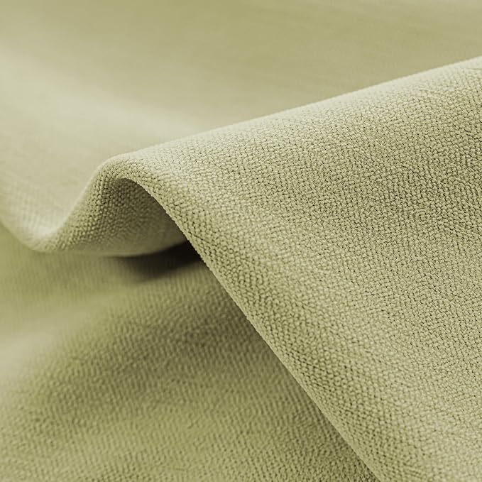 jinchan Chenille Blackout Curtains 96 Inches Long 2 Panels Sage Green Thermal - Image 4