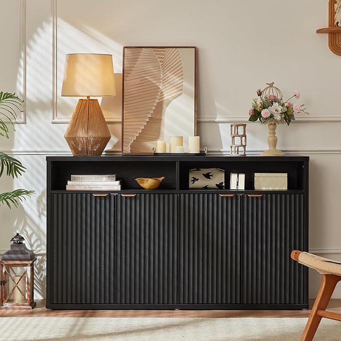 LEYAOYAO Fluted Buffet Cabinet - Image 3