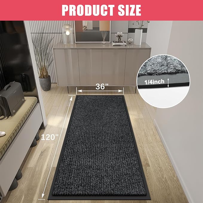 Kuyal Front Door Mat, Commercial Floor Mats Inside Outside Entrance, Heavy Duty - Image 3