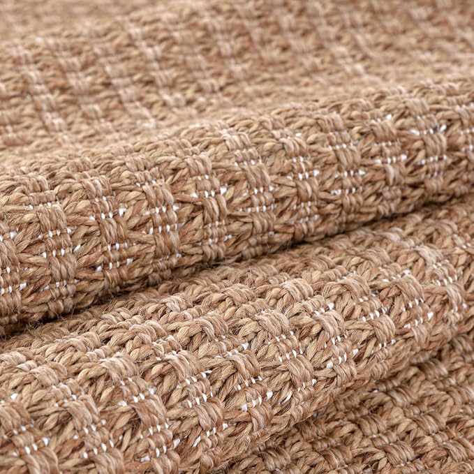 Easy Jute Rug 6x9 Indoor Outdoor Natural Rugs Solid Fiber Rug Woven Area Rug - Image 9
