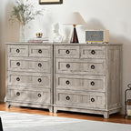 Farmhouse 5 Drawer Dresser for Bedroom, 33.2" Tall Small Dressers & Chest of - Image 4