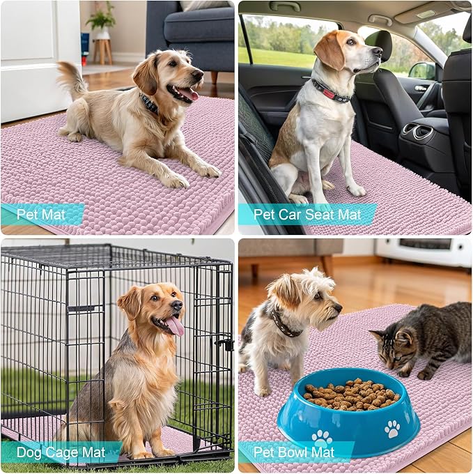 OLANLY Dog Door Mat for Muddy Paws 59x20, Absorbs Moisture and Dirt, Absorbent - Image 7