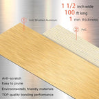 GSCIT Club Gold Edge Banding, 1 1/2 Inch x 100ft Aluminum Brushed Edge Banding - Image 2
