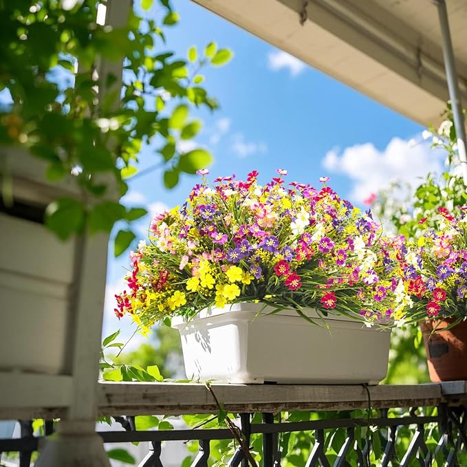 24 Bundles Artificial Faux Flowers Outdoor Plants - Image 7