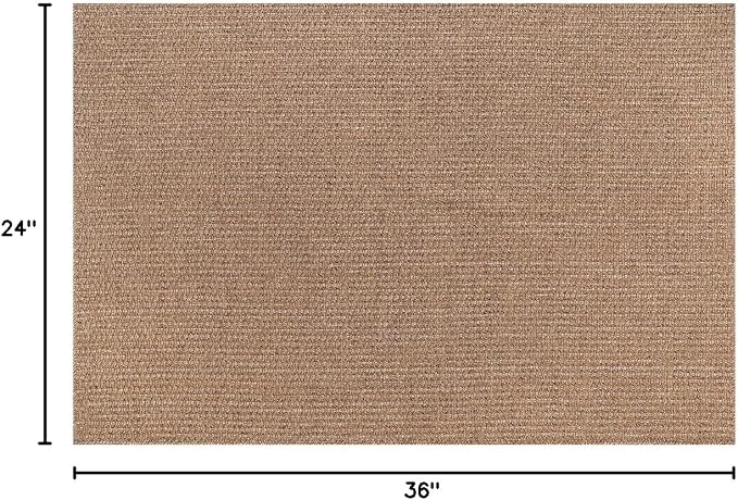 Easy Jute Door Mat 2x3 Indoor Outdoor Natural Rugs Solid Fiber Rug Woven Area - Image 2