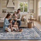PADOOR 8X10 Area Rug, Rugs for Living Room, Soft Blue Rugs for Bedroom - Image 6