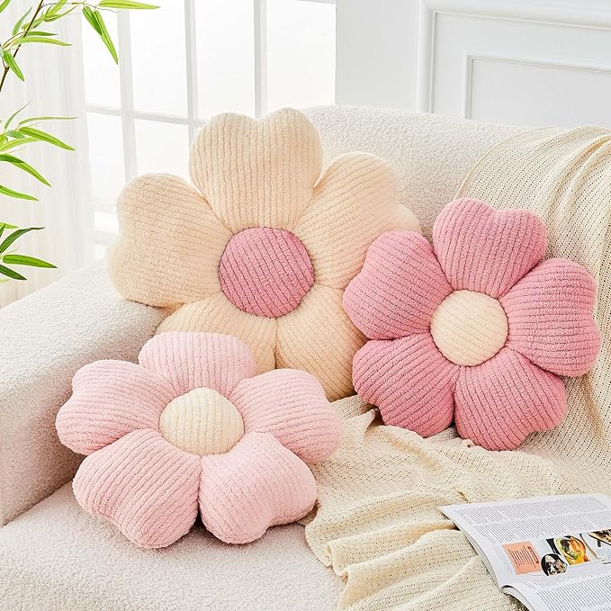 Kcvvcr Flower Throw Pillow, Cute Flower Shaped Pillow Decorative Throw Pillow - Image 3