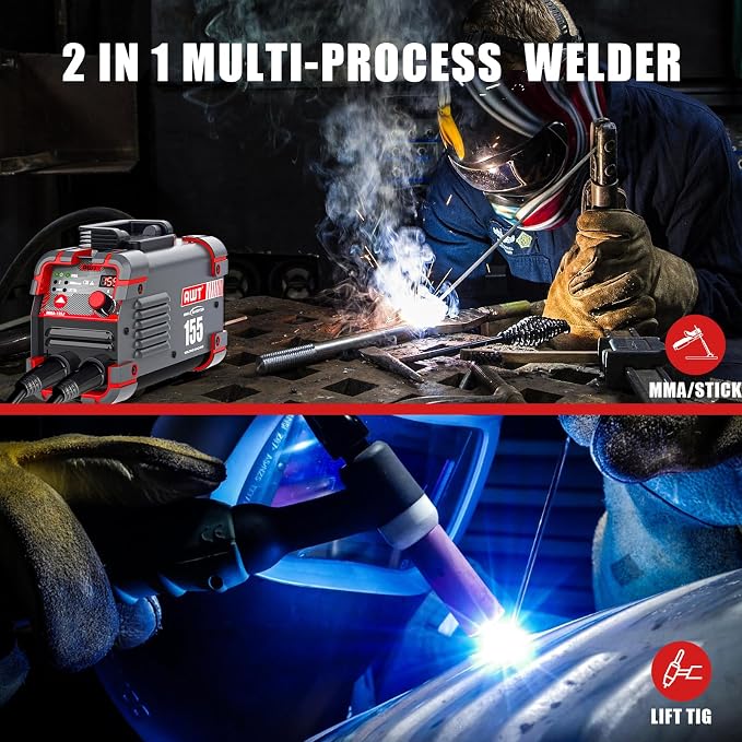 AWT Stick Welder 155Amp Mini Welder 2 in 1 ARC Welder/Lift TIG Welding Machine - Image 2