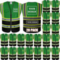 BeautyWill Custom Logo 10/20 Pack Safety Vest Class2 High Visibility Vest by BeautyWill