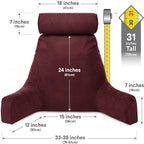 Husband Pillow XXL Aspen Edition, Adult Reading Sit Up Bed Rest Pillow - Image 4