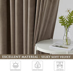 StangH Taupe Velvet Curtains Luxury Thermal Insulated Window Drapes Thick Heavy - Image 5