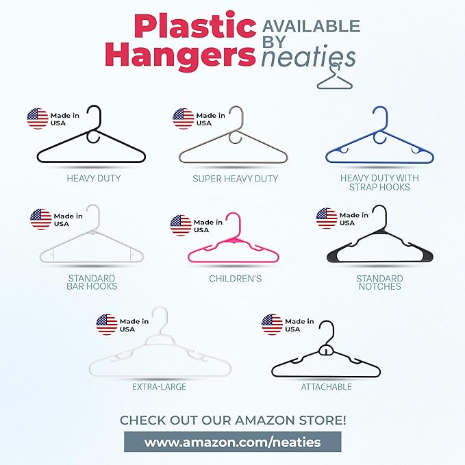 Neaties Heavy Duty Clothes Hangers 36 Pack – Made in The USA – 8lb Capacity - Image 7